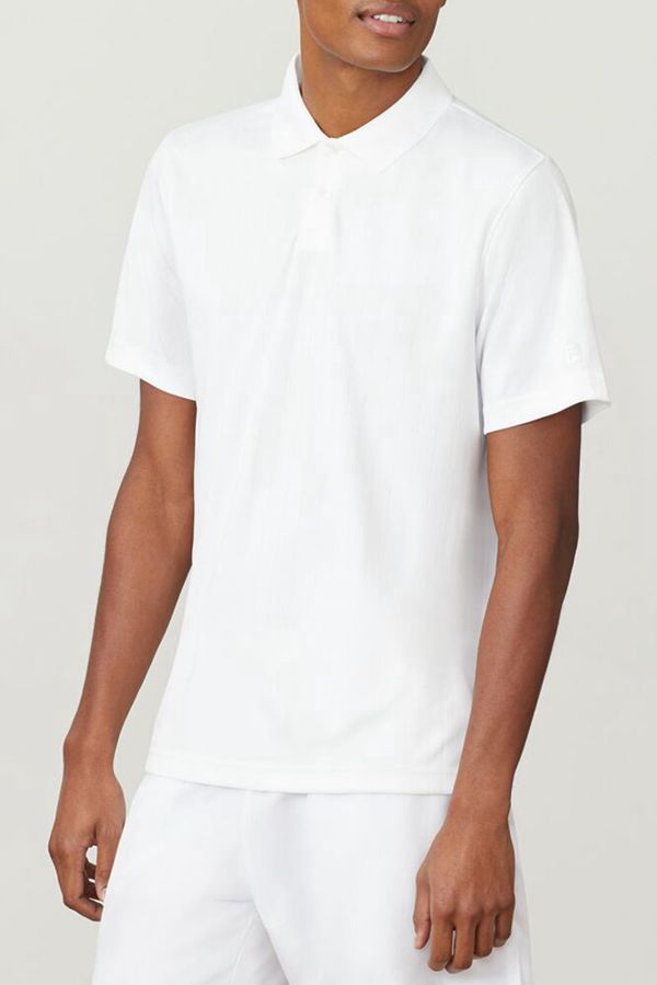 Camisas Polo Fila Homem Branco - Fila Essentials Drop Needle Loja Online Portugal,GYRF-62953